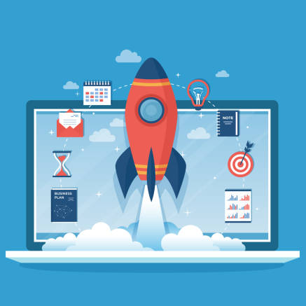 A photo representing the launch of the company